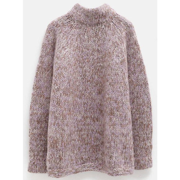 Lauren Manoogian Size 2 Medium Handknit Marl Pullover Sweater Spice/Violet NWT - Picture 2 of 16